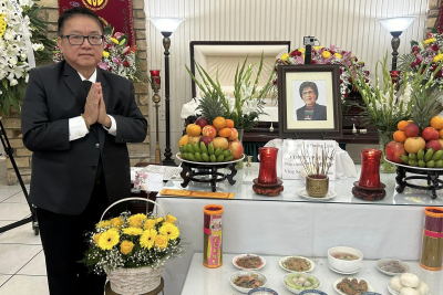 Tang Lễ Cô Đỗ Trung, Cựu Cố Vấn Hội SVVN Mesa College & Thành viên Sáng lập kiêm Hiệu trưởng Trung Tâm Việt Ngữ Văn Lang